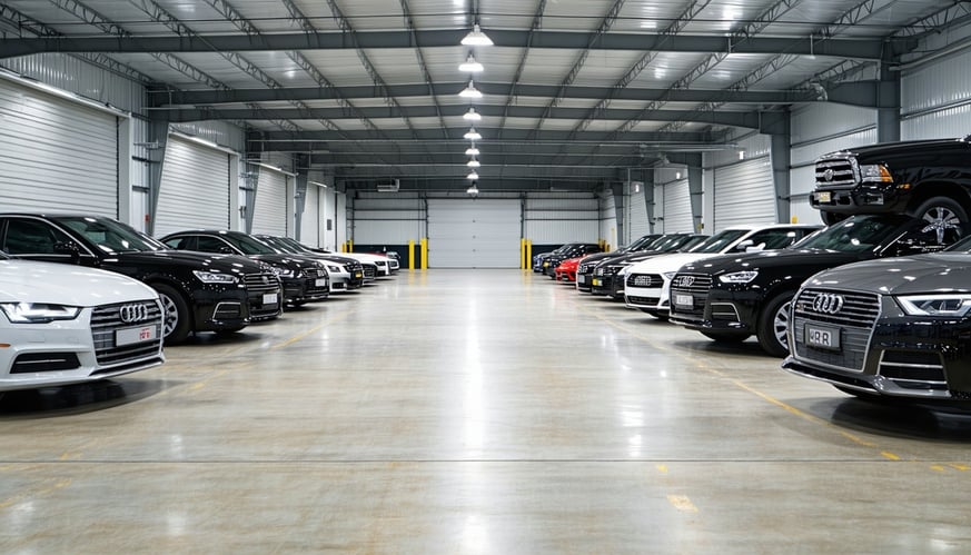 Secure vehicle storage facility at TRN Automotive